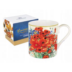 Kubek Carmani 280ml - V. van Gogh, Czerwone Maki i Stokrotki